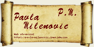 Pavla Milenović vizit kartica